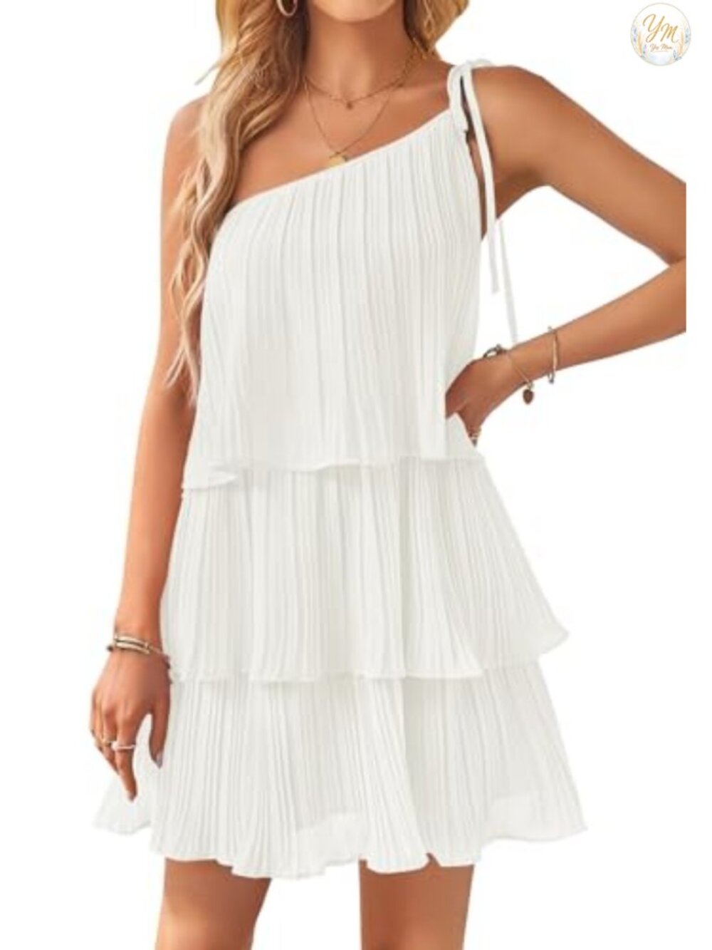Boho Sleeveless Ruffle Mini Dress Spaghetti Straps Backless Tiered